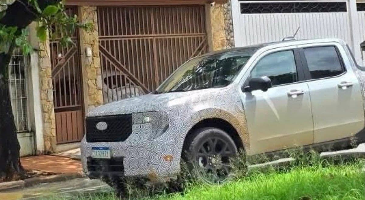 Ford Maverick 2025 é flagrada no Brasil com novo design