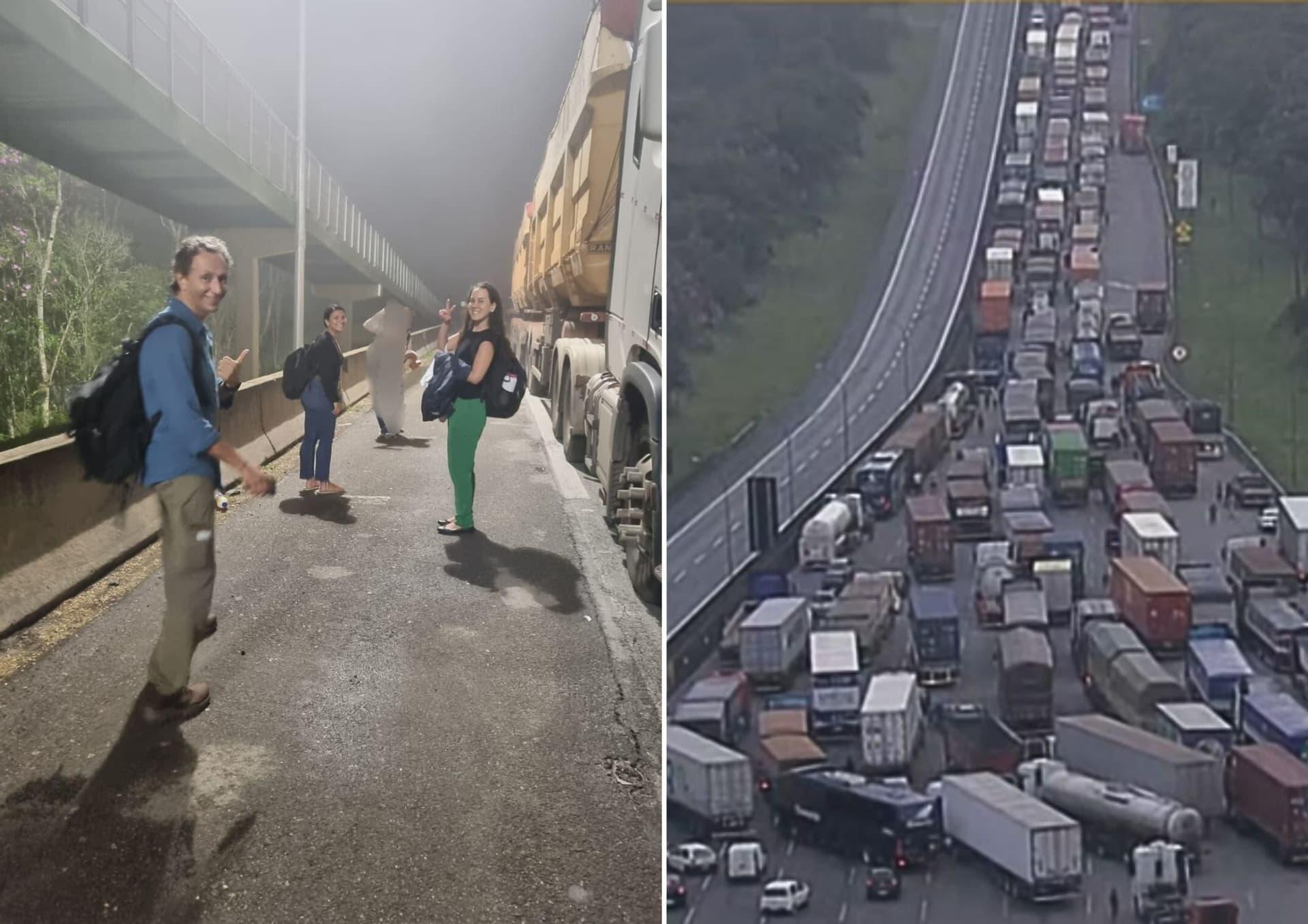 Mulher percorre 8 km a pé para evitar congestionamento na Anchieta