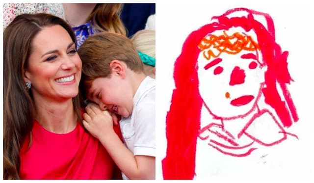 Desenho tocante de Louis, filho de Kate e William