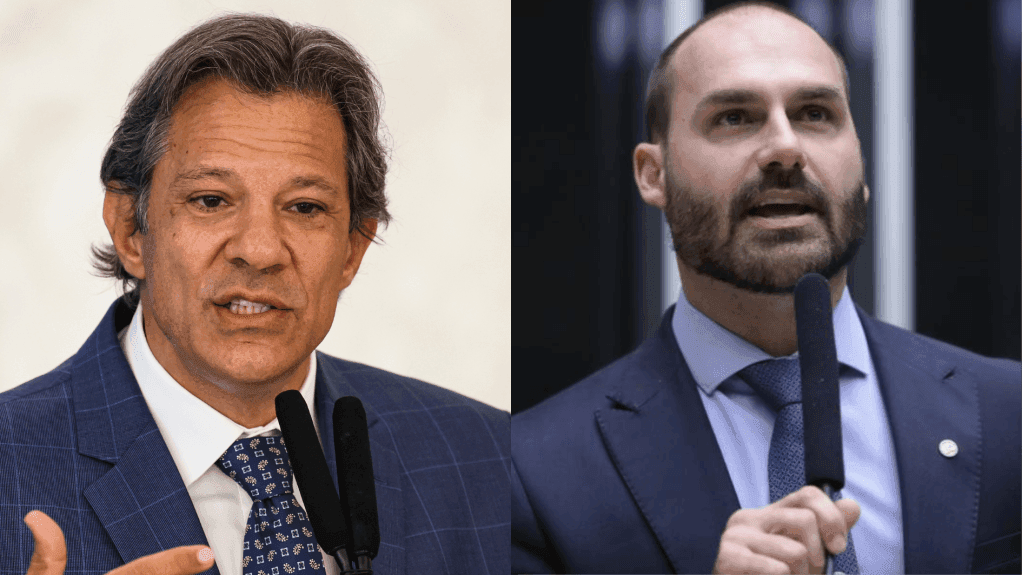 Haddad e Eduardo Bolsonaro lideram rejeição em pesquisa