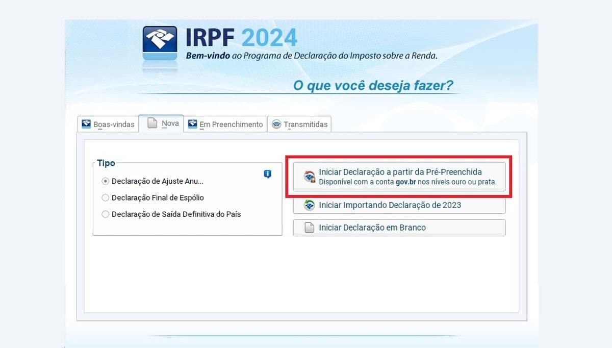 Liberação da Declaração Pré-preenchida do IR 2025