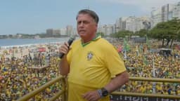 Bolsonaro participa de ato por anistia no Rio de Janeiro