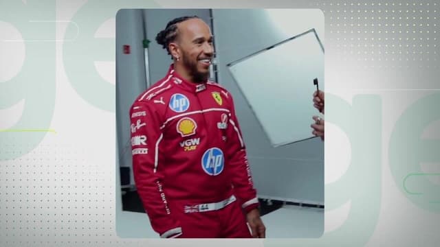 Chefe da Ferrari e Hamilton divertem-se em sessão de fotos