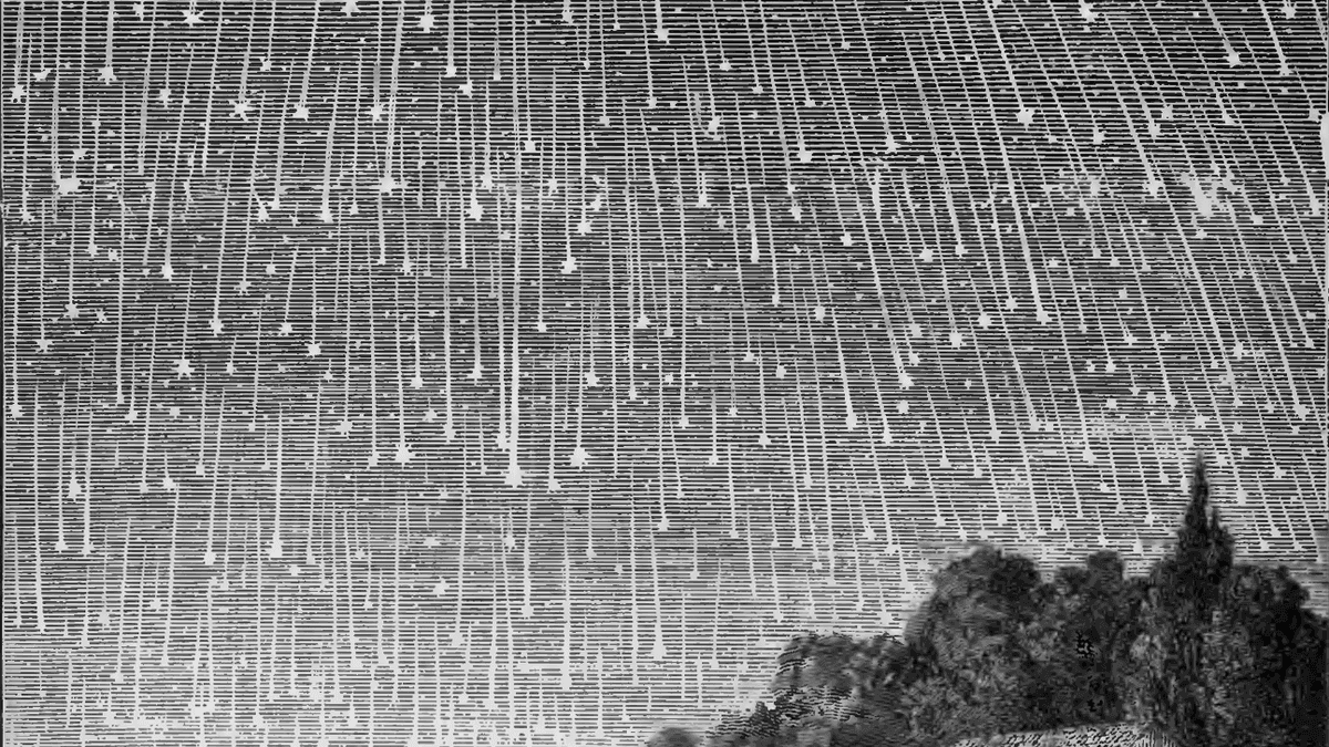Tempestade de meteoros Leônidas de 1833 e sua importância
