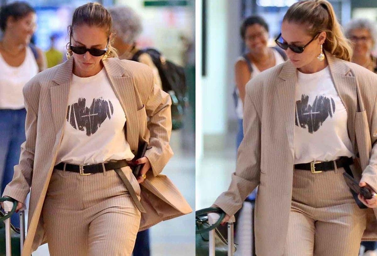 Paolla Oliveira é clicada com bolsa de grife no aeroporto