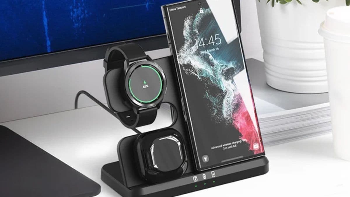 Estação de carregamento 3 em 1 por R$ 131 no AliExpress