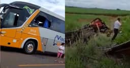 Acidente entre ônibus e caminhão no Paraná deixa feridos graves