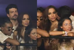 Anitta é vista trocando carinhos com moreno na Sapucaí