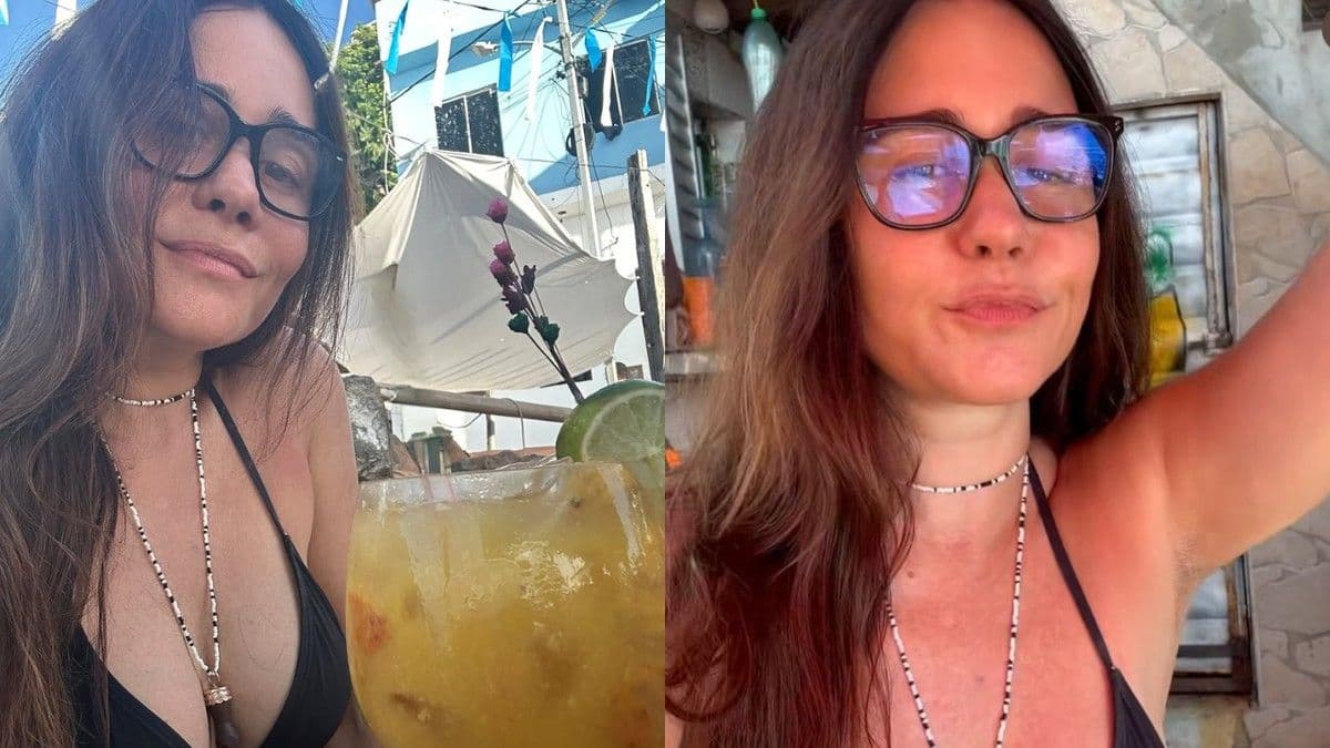 Alessandra Negrini exibe dança de biquíni na Bahia