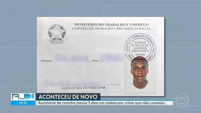 Merendeiro é Preso por Engano no Rio de Janeiro