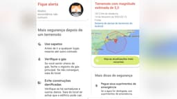 Google investiga alerta falso de terremoto em Ubatuba