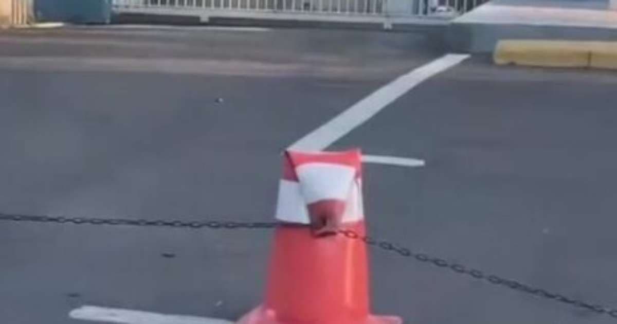 Onda de calor derrete cones de trânsito em Santa Maria