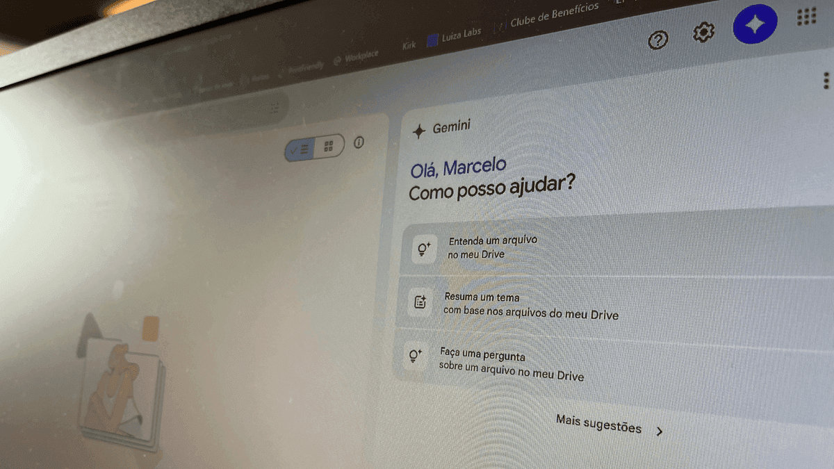 Recursos de inteligência artificial no Google Drive