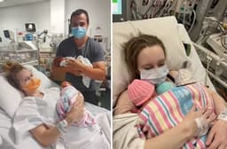 Mãe australiana tem filha, gêmeas e trigêmeas naturalmente