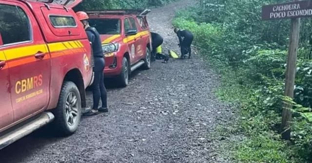 Mulher perde a vida em tragédia na cachoeira no RS