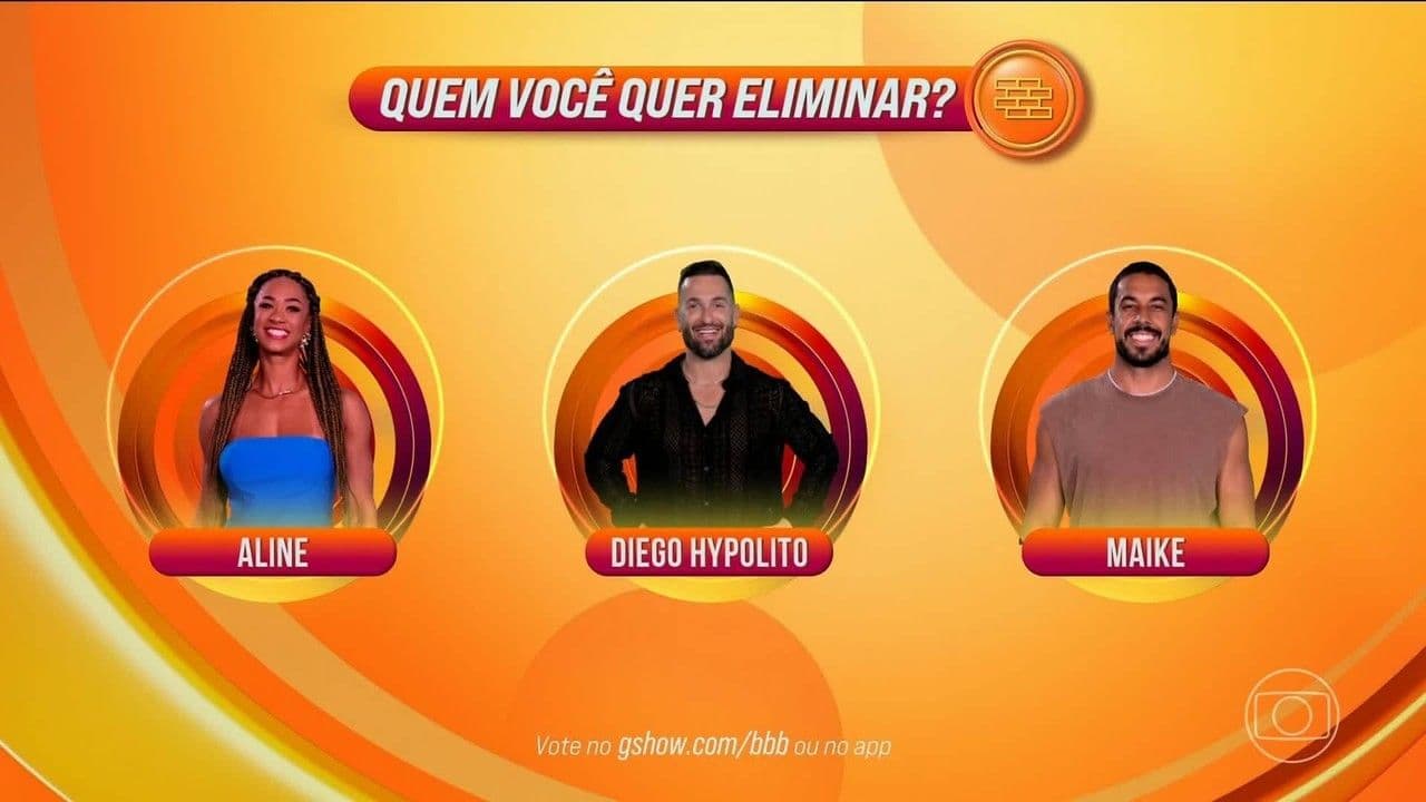 10º Paredão do BBB 25 tem Aline, Diego e Maike