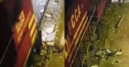 Homem escapa ileso após ser atropelado por trem no Peru