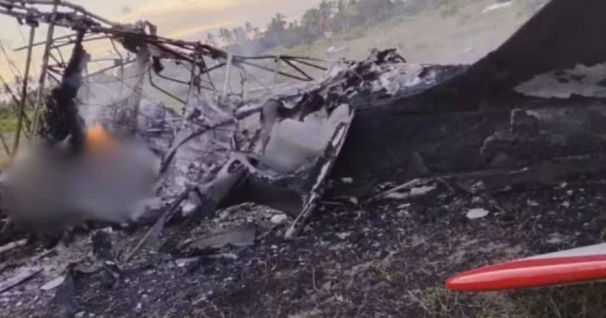 Avião cai na Bahia e empresário morre carbonizado