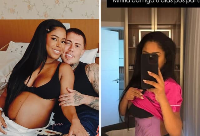 Lorena Maria mostra barriga após parto do filho Rás