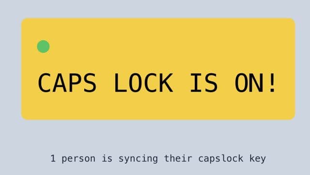 Global Capslock une pessoas em momentos aleatórios