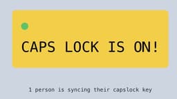 Global Capslock une pessoas em momentos aleatórios
