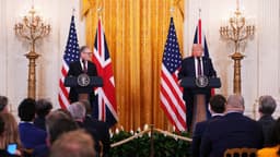 Trump interrompe premiê britânico em coletiva de imprensa