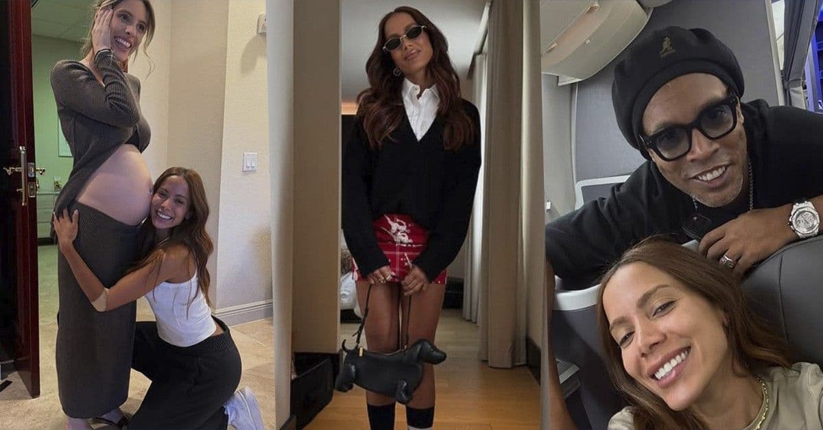 Anitta revela momentos ao lado de Ronaldinho e amigos