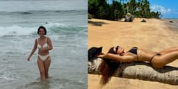 Celebridades aproveitam calor nas praias e piscinas