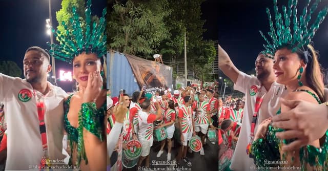 Paolla Oliveira se emociona em último ensaio na Grande Rio