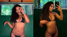 Gleici Damasceno exibe biquíni em dia ensolarado