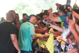 Torcedores Apoiando Seleção Brasileira em Brasília