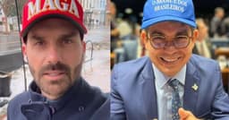 Eduardo Bolsonaro e Randolfe discutem bonés nas eleições