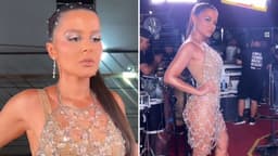 Maraísa brilha com vestido transparente em show de Carnaval