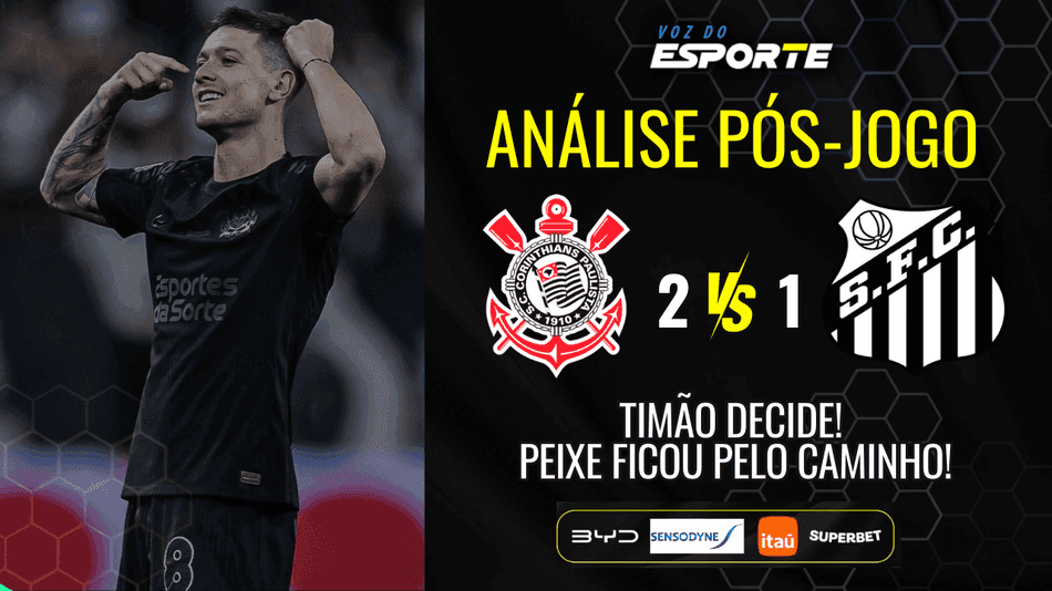 Corinthians vence Santos e avança para final do Paulistão