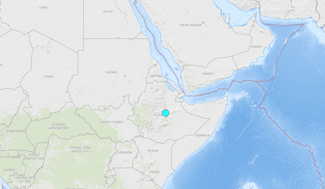 Terremoto de 6,0 graus atinge região central da Etiópia