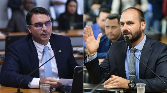 Filhos de Jair Bolsonaro no Comando do Congresso Nacional